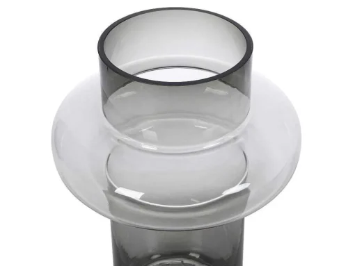 Conjunto De 2 Vasos Em Vidro De Cor A. 25 E A. 30 Cm Vidro Cinzento Fumado - Valoit