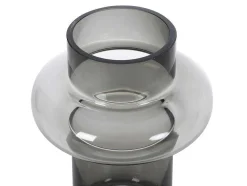 Conjunto De 2 Vasos Em Vidro De Cor A. 25 E A. 30 Cm Vidro Cinzento Fumado - Valoit