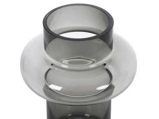 Conjunto De 2 Vasos Em Vidro De Cor A. 25 E A. 30 Cm Vidro Cinzento Fumado - Valoit