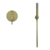 Conjunto De Duche Encastravel Com Torneira Misturadora Mecanica Dourado Acabamento Escovado - Tamise