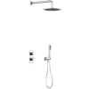 Conjunto De Duche Encastravel Com Torneira Misturadora Termostatica Cor Niquel Escovado - Timavo