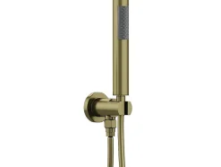 Conjunto De Duche Encastravel Com Torneira Misturadora Mecanica Dourado Acabamento Escovado - Tamise
