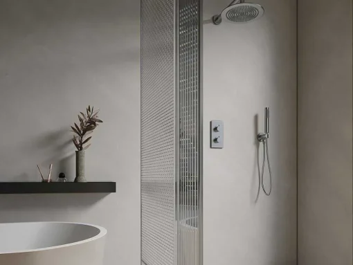 Conjunto De Duche Encastravel Com Torneira Misturadora Termostatica Cor Niquel Escovado - Timavo