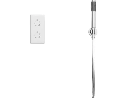 Conjunto De Duche Encastravel Com Torneira Misturadora Termostatica Cor Niquel Escovado - Timavo