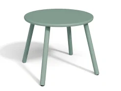 Conjunto De Jardim Em Metal, 2 Cadeiroes Baixos Empilhaveis E Mesas De Encaixar, Verde-Amendoa - Mirmande