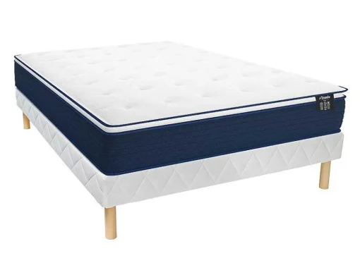 Conjunto Sommier + Colchão De Molas Ensacadas E Sobrecolchão Integrado 160X200 Cm - Altier Da Dreamea