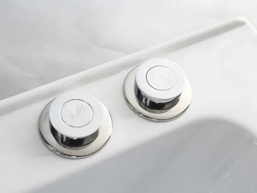 Duche/Banheira Hidromassagem Daria Em Acrilico Reforcado Vidro Cinza Escuro - 75*150*215 Cm - 30 Microjatos E 6 Grandes Jatos