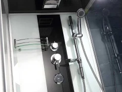 Duche/Banheira Hidromassagem Daria Em Acrilico Reforcado Vidro Cinza Escuro - 75*150*215 Cm - 30 Microjatos E 6 Grandes Jatos