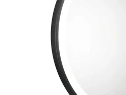 Espelho De Casa De Banho Luminoso Redondo Preto Com Leds D. 80 Cm - Numea