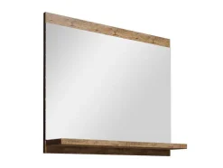 Espelho De Casa De Banho Retangular Com Prateleira De Arrumação Cor Natural Clara 60 X 50 Cm - Claudia