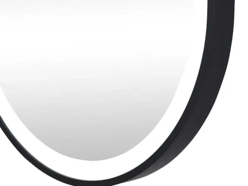 Espelho De Casa De Banho Luminoso Oval Antienvaciamento Com Contorno Preto 50X80 Cm - Alarico