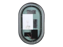 Espelho De Casa De Banho Luminoso Oval Antiembaciamento Com Contorno Preto 60X90 Cm - Alarico