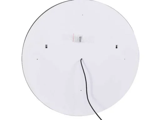 Espelho De Casa De Banho Luminoso Redondo Preto Com Leds D. 80 Cm - Numea