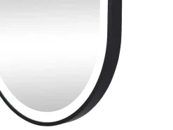 Espelho De Casa De Banho Luminoso Oval Antiembaciamento Com Contorno Preto 60X90 Cm - Alarico