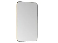 Espelho De Casa De Banho Retangular Contorno Dourado 50X80 Cm - Demetria