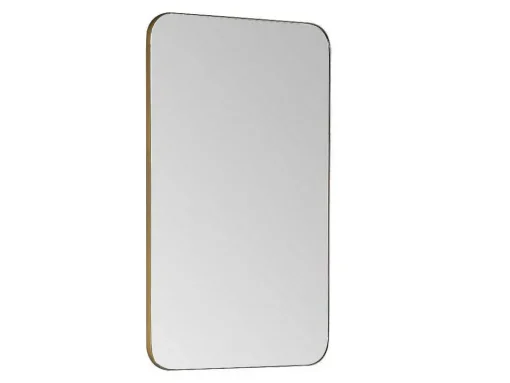 Espelho De Casa De Banho Retangular Contorno Dourado 50X80 Cm - Demetria