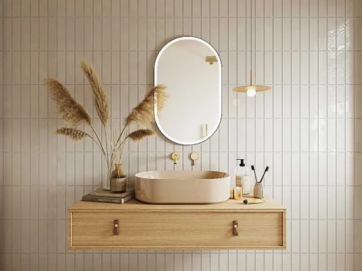 Espelho De Casa De Banho Luminoso Oval Antiembaciamento Com Contorno Preto 60X90 Cm - Alarico