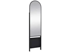 Espelho De Chao Com 2 Prateleiras Metal C.46 X L.41 X A.172 Cm Preto - Livio