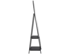 Espelho De Chao Com 2 Prateleiras Metal C.46 X L.41 X A.172 Cm Preto - Livio