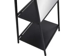 Espelho De Chao Com 2 Prateleiras Metal C.46 X L.41 X A.172 Cm Preto - Livio