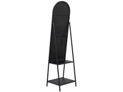 Espelho De Chao Com 2 Prateleiras Metal C.46 X L.41 X A.172 Cm Preto - Livio