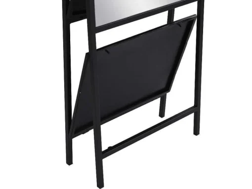 Espelho De Chao Com 2 Prateleiras Metal C.46 X L.41 X A.172 Cm Preto - Livio