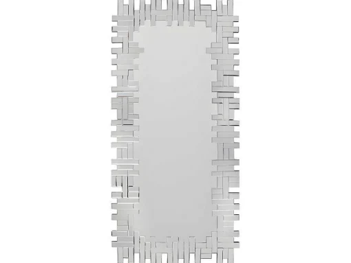Espelho De Parede 120 X 2 X 57 Cm Em Inox E Mdf Prateado - Lola
