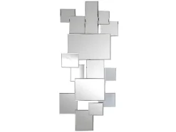 Espelho De Parede Deconstruido 120 X 2 X 53 Cm Em Inox E Mdf Prateado - Arol