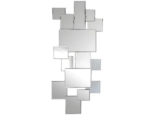 Espelho De Parede Deconstruido 120 X 2 X 53 Cm Em Inox E Mdf Prateado - Arol