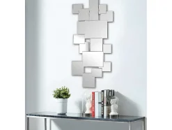 Espelho De Parede Deconstruido 120 X 2 X 53 Cm Em Inox E Mdf Prateado - Arol