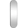 Espelho De Parede Oval Em Metal De C. 40 X A. 140 Cm Cor Preto - Onikal