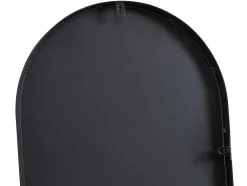 Espelho De Parede Oval Em Metal De C. 40 X A. 140 Cm Cor Preto - Onikal