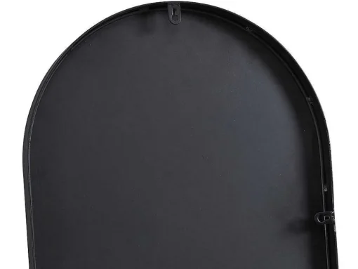 Espelho De Parede Oval Em Metal De C. 40 X A. 140 Cm Cor Preto - Onikal