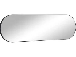 Espelho De Parede Oval Em Metal De C. 40 X A. 140 Cm Cor Preto - Onikal