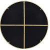 Espelho De Parede Redondo Em Metal De D.80 Cm Cor Dourado - Jaffrel