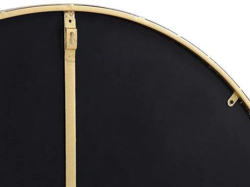 Espelho De Parede Redondo Em Metal De D.80 Cm Cor Dourado - Jaffrel