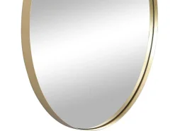 Espelho De Parede Redondo Em Metal De D.80 Cm Cor Dourado - Jaffrel