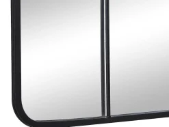 Espelho Estilo Janela Industrial Em Metal De C. 60 X A. 140 Cm Cor Preto - Sciara