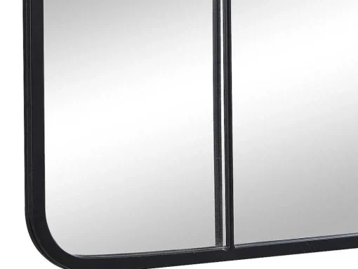 Espelho Estilo Janela Industrial Em Metal De C. 60 X A. 140 Cm Cor Preto - Sciara