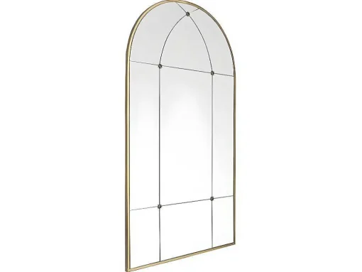 Espelho Estilo Janela Vintage Em Metal De C. 80 X A. 150 Cm Cor Dourado Antigo - Palmyre