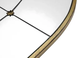 Espelho Estilo Janela Vintage Em Metal De C. 80 X A. 150 Cm Cor Dourado Antigo - Palmyre