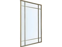 Espelho Estilo Vitral Vintage Em Metal De C. 80 X A. 120 Cm Cor Dourado Antigo - Anias