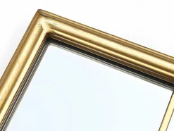 Espelho Estilo Vitral Vintage Em Metal De C. 80 X A. 120 Cm Cor Dourado Antigo - Anias