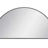 Espelho Semicirculo Design Em Metal C50 X A100 Cm Preto - Gavra