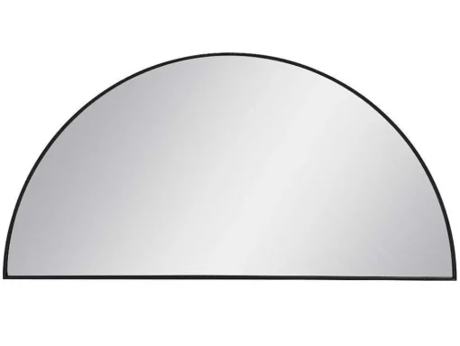 Espelho Semicirculo Design Em Metal C50 X A100 Cm Preto - Gavra