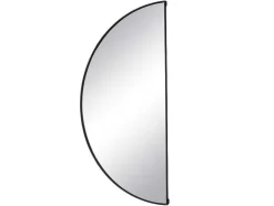 Espelho Semicirculo Design Em Metal C50 X A100 Cm Preto - Gavra
