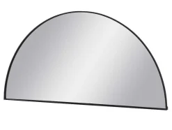 Espelho Semicirculo Design Em Metal C50 X A100 Cm Preto - Gavra