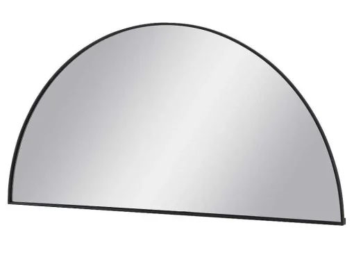 Espelho Semicirculo Design Em Metal C50 X A100 Cm Preto - Gavra