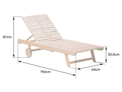 Espreguiçadeira De Acacia Dobravel Kanawa - Almofada Cinzenta