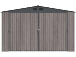 Garagem Em Aco Galvanizado Efeito Madeira Cinzenta 15,1 M - Neron